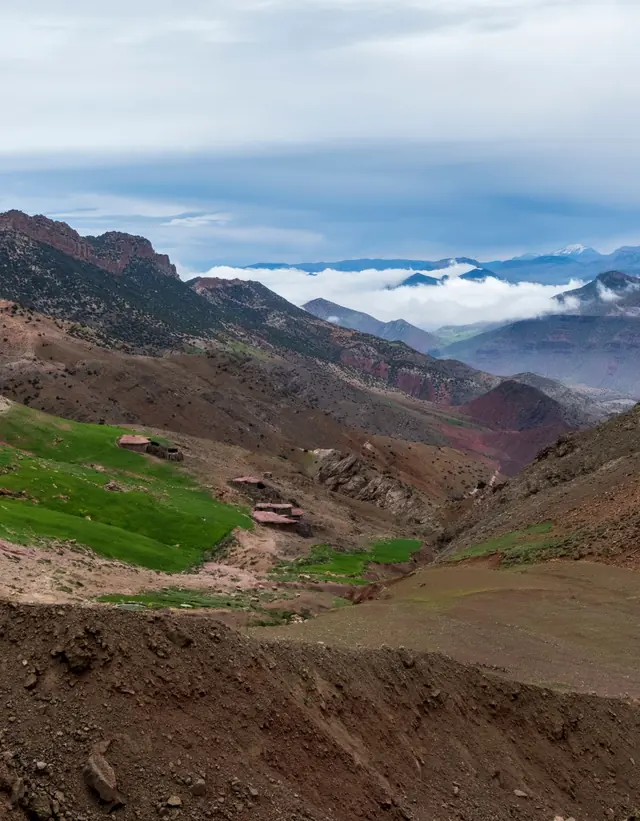A green valley of the Atlas Mountains